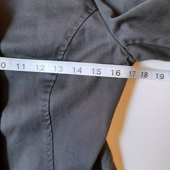 Calvin Klein Jeans Gray Cotton & Velvet Military Style Jacket M - Picture 8 of 12